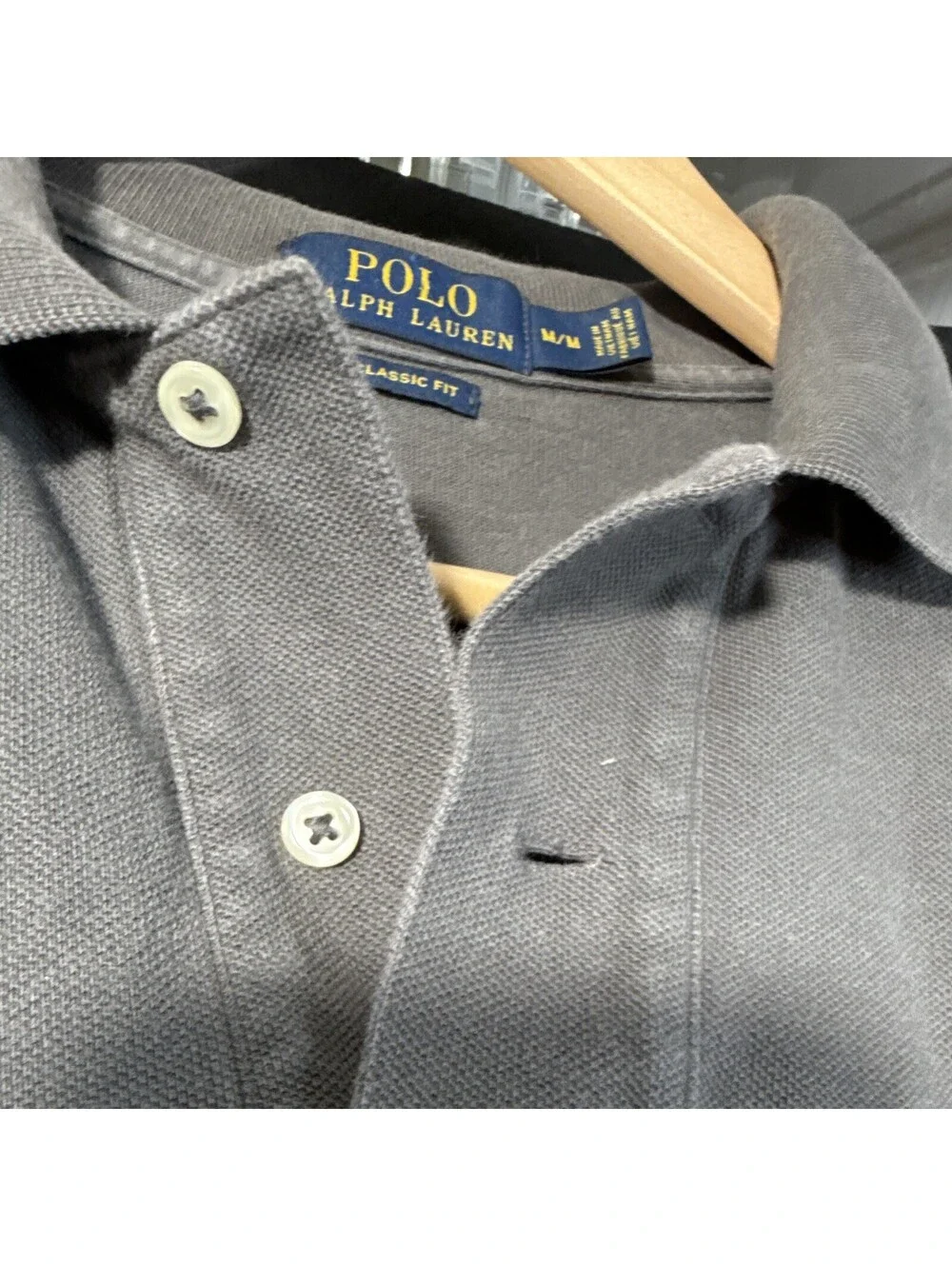 Polo Ralph Lauren Men’s Classic Fit Knit Polo Shirt Gray M Logo Golf